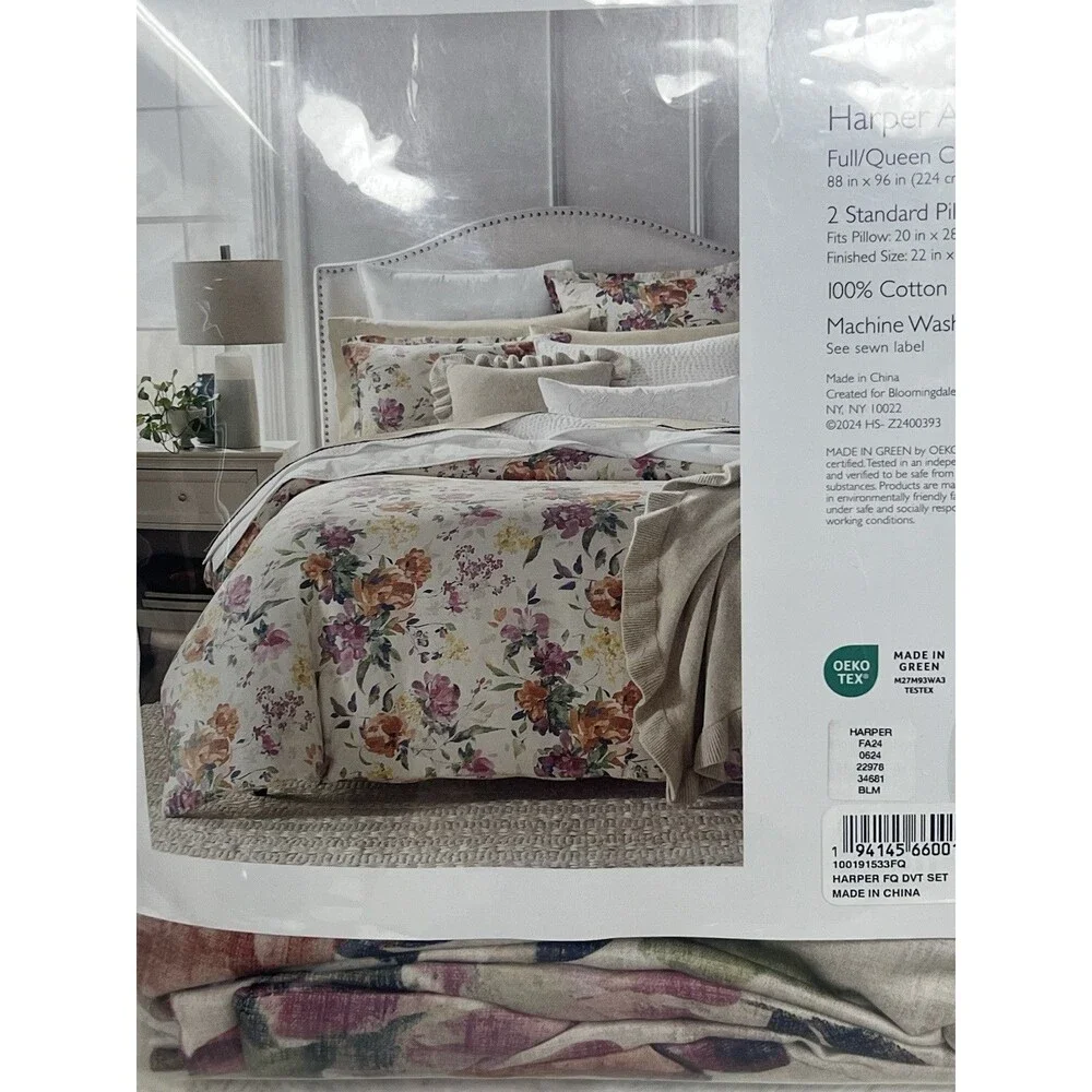 Sky Harper Autumnal Floral FULL / QUEEN 3 Piece Duvet Cover Set New